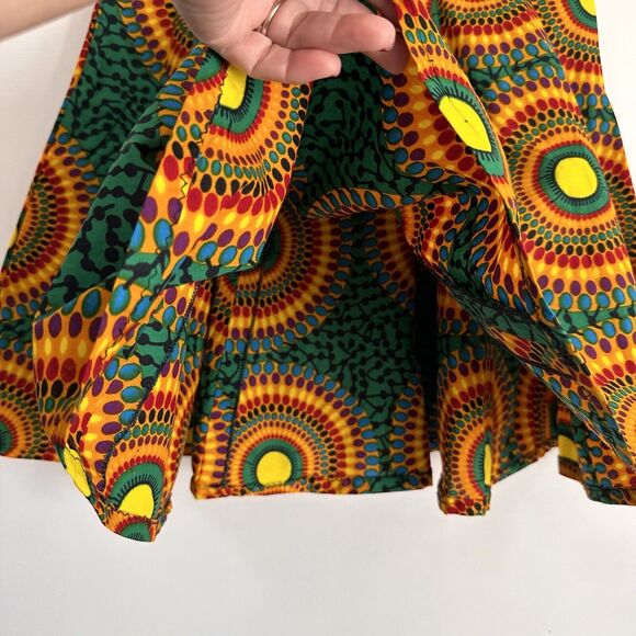 Francis + Benedict African Skirt Small Colorful Pinwheel Zipper Circles NEW - Picture 4 of 10